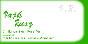 vajk rusz business card